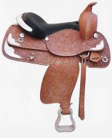 HAND CARVED AND TOOLED SADDLE