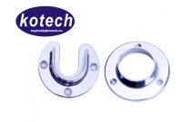 Heavy Duty Closet Pole Sockets-Polished Chrome
