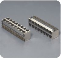 rj45 jack with 2tiers, with mutiple ports