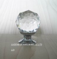 CUT CLEAR CRYSTAL KNOB WITH ZINC BASE CP