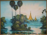 The Genune Myanmar Natural Painting With