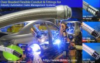 Over Braided Flexible Conduit &amp; Fittings For Industry Automation Cable