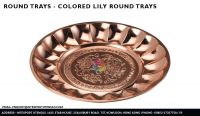 Colored Lily Round Trays