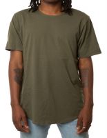 custom t shirt crew o neck curves hem long hem line short sleeve modal organic hemp bamboo cotton polyester men women unisex