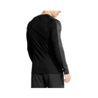 Custom Bodybuilding Muscle Athletic Sports Men Gym Workout Fitness Long Sleeve T Shirts Straight Hem Line Slim Fit Cross