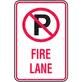 No Parking Symbol - Fire Lane Sign