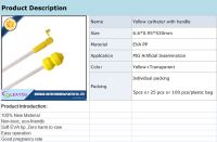 yellow catheter with handle 