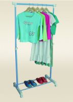 movable single beam garment rack