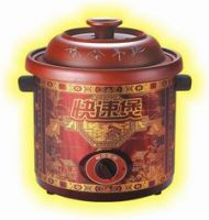 purple clay soup cooker/slow cooker