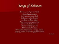 Song Of Solomon