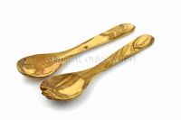 olive wood salad server/spoon/spatula/fork