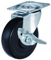 Hard rubber wide caster