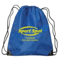 Polyester waterproof drawstring sports backpack bag