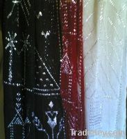 Tally art -embroidered shawls with silver plated thread