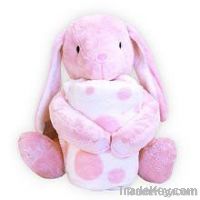 plush blanket with bunny toys