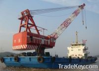 used Floating Crane 100t Cheap Sell Crane Barge Vessel 100 Ton