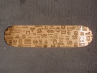 lasered skateboard deck