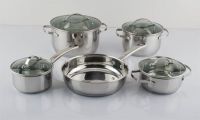 9 Pcs Hollow Handle Cookware Set