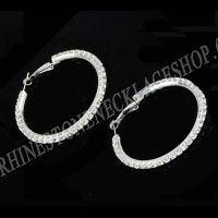 rhinestone hoop earring