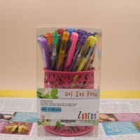 40 colors gel pen set with metal mesh pen holder