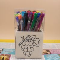 40 colors gel pen set with DIY wood pen holder