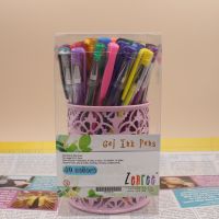 40 colors gel pen set with metal mesh pen holder