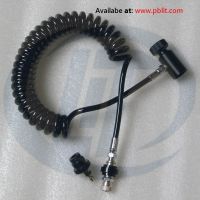 A009 Paintball Coiled Remote Hose with slide check