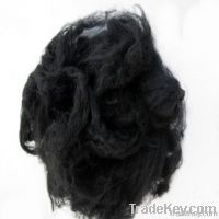 Nylon fiber dyed black