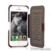 PU Flip Case for Apple's iPhone 5