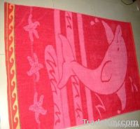 100% cotton jacquard velour beach towels