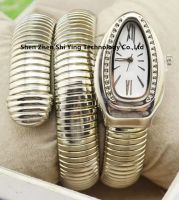 stainless steel fashion snake watches for women, fashion ladies watches