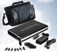 Lithum-ion Battery Pack with 12.5 Ah, charger, cords, and leather carr