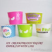 Newly Ice Cream Paper cup 12oz with Dome Lid