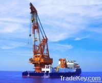 revolving floating crane barge rotating floating crane barge rotation