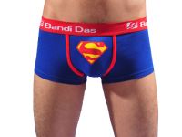 Korean version of pure color Lycra cotton men's boxer underwear With Superman pattern printing