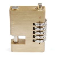 Rectangular Brass Combination Padlock