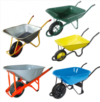 Cheap Price Wheelbarrow with Single or Two Wheels French Model Wheelbarrow  WB6400 WB3800 WN5009 WB6414 WB6418 WB6200 WB6500,WB7200,WB7400 WH6601 Steel /Plastic PP Tray Wheel Barrow with Rubber /PU Foam Tire, 65L 75L 80L 85L 100L 90L 120L 140L 160L 180L s