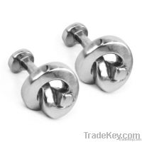 LS-553 Knot Shaped Silver Cufflink