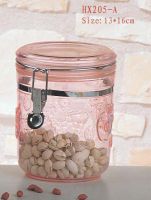 Large Canister W/ Flowers