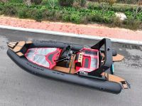 China 23FT Rib700 New Design Orca Hypalon Fiberglass Hull Rigid PVC Rib Sport Motor Speed Boat Pontoon Aluminum Inflatable Fishing Yacht Boat with Swim Ladder