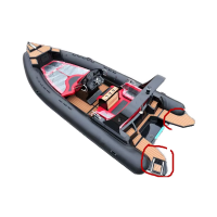 Qingdao boat RIB 700 large inflatable boat Fiberglass Rigid Hull Inflatable boat Rib Pontoon Yacht Boat
