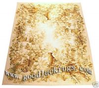 HANDMADE LEOPARD WOOL NEEDLEPOINT RUG