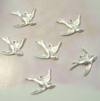 Brass Charm Bird Pendant Connector