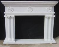 white marble fireplace