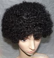 afro curl 100% virgin remy indian human hair wigs