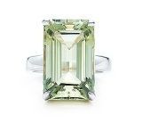 925 Silver Ring with Green Amethyst (LTY1026)