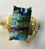 925 Silver Ring with Fluorite (LTF0004)