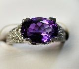 925 Silver Ring with Amethyst (LTA0141)