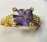 925 Silver Ring with Amethyst (LTA0029)