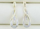 10K Yellow Gold Earring With Diamond (LED1013)